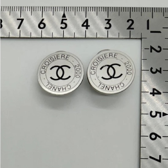 Chanel earrings silver 2000 Autumn clip on silver earrings - Picture 4 of 11
